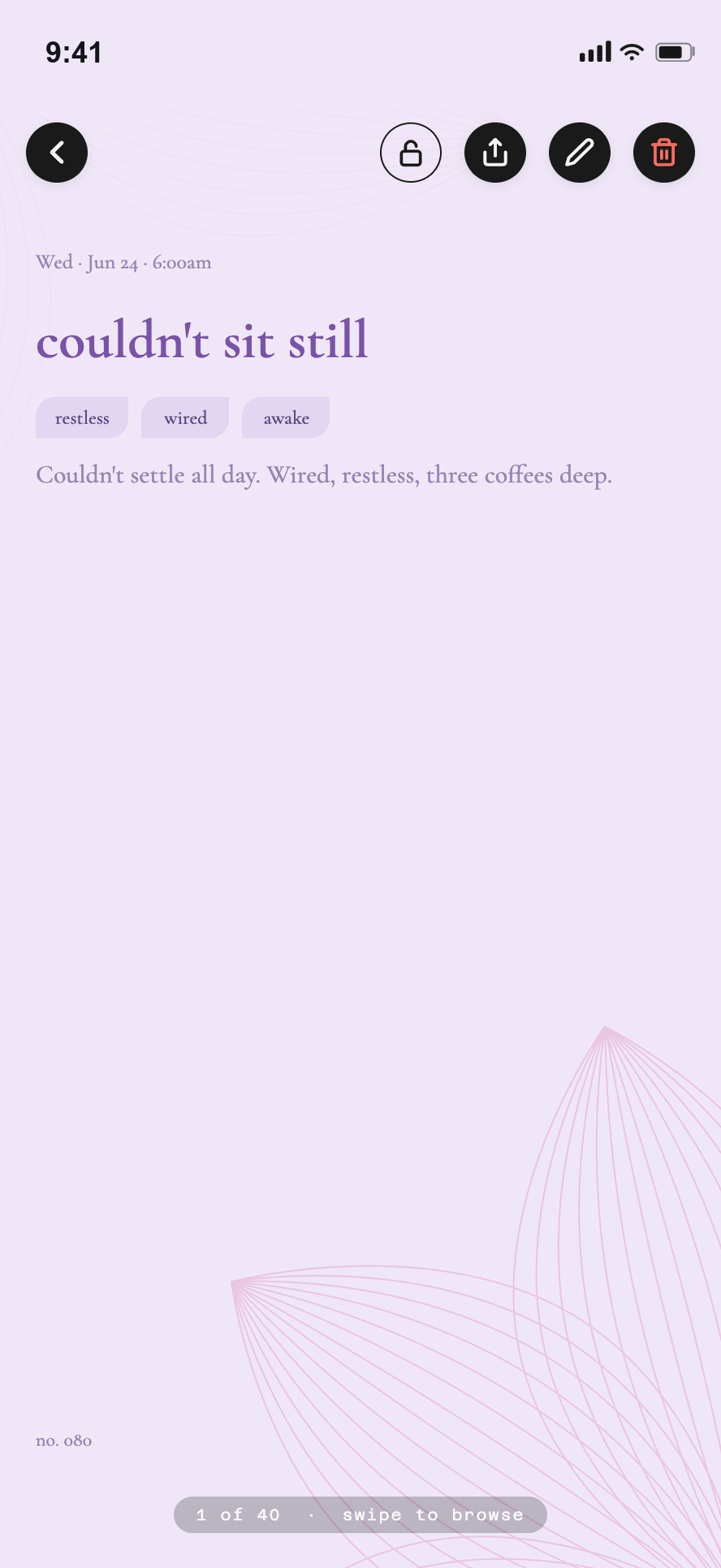 A private journal entry