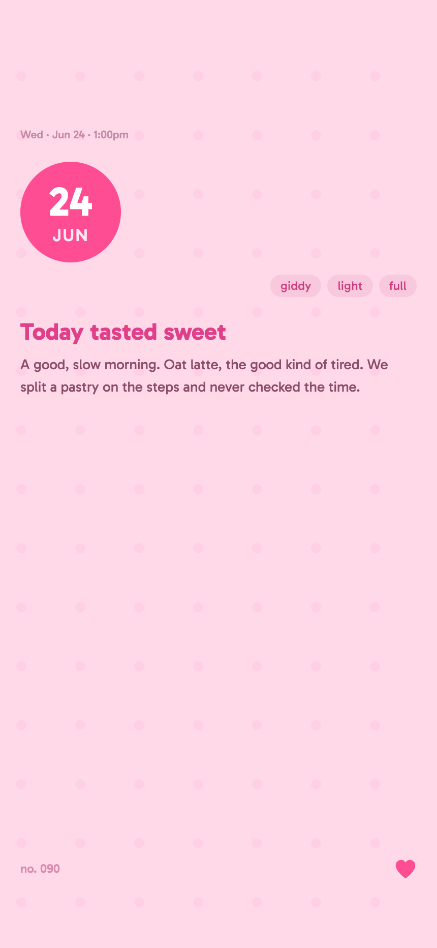 A sweet journal entry